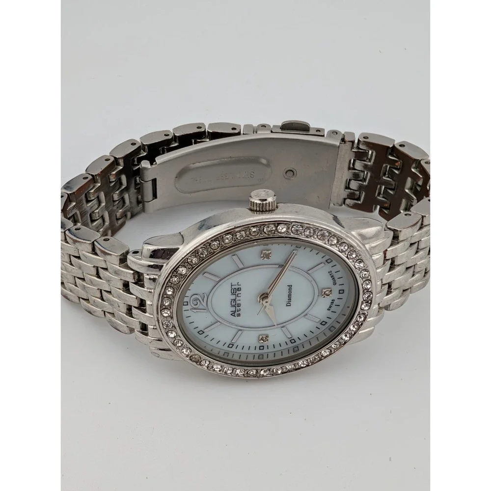 August Steiner Swiss Watch Wome 30mm‎ Case MOP Dial 6.25